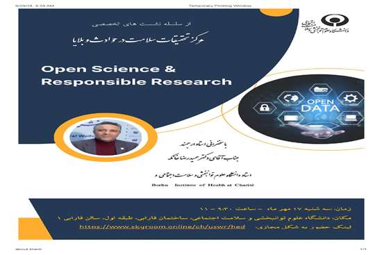 Open Science and Responsible Research 